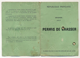 FRANCE - Permis De Chasser, Département De Lozère, 1976 + Volet 1977/1978 - Timbre Fiscal Départemental Type Daussy - Otros & Sin Clasificación