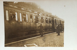 Gare De Poix Saint Hubert Déportation Des Soldats Français Blessés à Maissin 1917 Carte Photo Train - Saint-Hubert