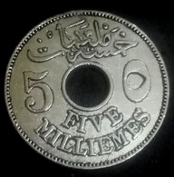 Egypt , Fake 5 Milliems Of Sultan Hussien 1917 , Agouz - Monetary /of Necessity