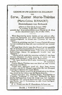 Doodsprentje 1947 Zuster Marie-Thérèse ( Maria-Coleta Bernaert ) : Gent - Lint . - Religion & Esotérisme