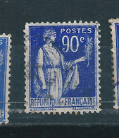 N° 368 Type PAIX 0,90 Oblitéré Timbre FRANCE 1937 Impression Défectueuse - Oblitérés