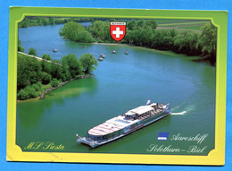 S327, Aareschiff Solothurn - Biel, Soleure - Bienne, Boat, Bateau, Schiff, M S Siesta, 8317, GF, Circulée 1993 - Bienne