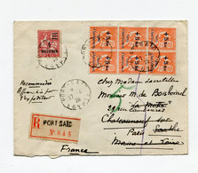 !!! LETTRE RECOMMANDEE DE PORT SAID POUR LA FRANCE DE 1928 - Lettres & Documents