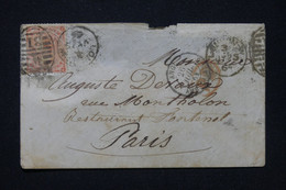 ROYAUME UNI - Enveloppe De Londres Pour La France En 1864 Avec Victoria 4p. - L 119263 - Covers & Documents