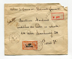 !!! LETTRE RECOMMANDEE CHARGEE DE PORT SAID POUR PARIS DE 1928 - Lettres & Documents