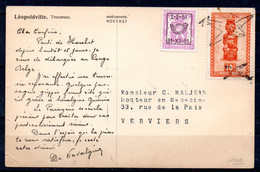 277 Op Postkaart + Cachet Avion + PRE 611 - Entiers Postaux