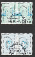 Nederland NVPH D59-60 Cour De Justice 2004 Gestempeld Vredespaleis - Dienstmarken