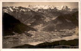 Blick Vom Rigi-Kulm G. Buochs Und Die Berneralpen (6660) * 29. 6. 1928 - Buochs