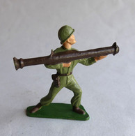 SOLDAT FIGURINE FIG FIG STARLUX 1954 FANTASSIN Type 2 11 BAZOOKA (4) Terrasse Verte - Starlux