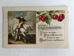 USA - George Washington Revolutionary War Of Independence American Flag Litho 1913 Brockton Stamp Timbre President - Präsidenten