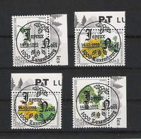 Luxemburg Mi 1380 - 1383 Wohlfart / Weihnachten 1995 Einheimische Bäume - Gestempelt "Joyeux Noël" 14.12.1995 - Used Stamps