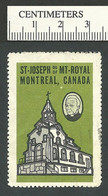B68-05 CANADA Quebec Montreal Oratoire St Joseph Used 14 - Werbemarken (Vignetten)