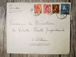 E36 Enveloppe  + Timbre Belgique 1938 - Lettres & Documents