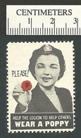 B68-33 CANADA Canadian Legion Poppy Charity Remembrance Day MNH - Werbemarken (Vignetten)