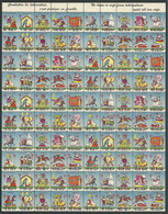 B69-21 CANADA 1963 Christmas Seals Sheet Of 80 MNH Fairy Tales - Vignettes Locales Et Privées