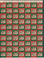 B69-27 CANADA 1970 Christmas Seals Sheet Of 70 MNH Wise Men - Viñetas Locales Y Privadas