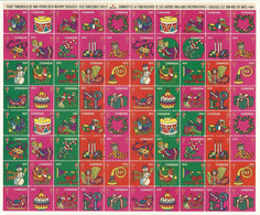 B69-28 CANADA 1971 Christmas Seals Sheet Of 80 MNH Toys - Viñetas Locales Y Privadas