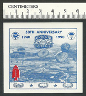 C07-44 CANADA USA 1990 50th Anniversary Of The Airborne Label MNH Military - Vignette Locali E Private