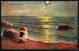 A6765 - Ad. Hoffmann Künstlerkarte - Mondschein Am Meer - WSSB - Hoffmann, Ad.