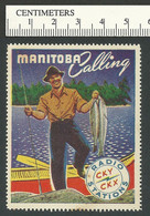 C07-66 CANADA Manitoba Calling Radio Stamp - 8 Fishing MNH - Vignette Locali E Private