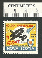 C10-50 CANADA Nova Scotia 1959 Anniversary Of Flight MHR Avro Arrow - Vignette Locali E Private