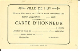Delcampe - Carte D'honneur De HUY "  TOURNAI Grand'garde Vieille Halle Aux Draps " - Huy
