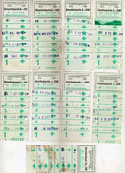 Transportation Tickets LOT - 9 Strip Tickets Karlsruhe  AVG & TBB ( Bus And Tramway ),Germany - Unclassified