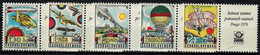 1977 PRAGA '78: Historie Letectví PO K L86-90 / Mi 2396-2400 / Sc C89-93 / YT 2232-6 Nepoužitá / Postfrisch / Neuf / MNH - Airmail