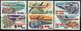 1973 Československé Aeroline PO L74-79 / Mi 2166-71 / Sc C77-82 / YT 2011-6 Nepoužitá / Postfrisch / Neuf / MNH - Poste Aérienne