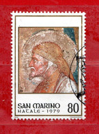 SAN MARINO ° 1979 - NATALE. Lire 80. Unif.  1045.  Usati - Gebraucht