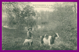 MONTFERMEIL - Scène Champêtre - Chevrier - Chèvre - Chevreau - Agneau - Enfant - 1923 - Montfermeil