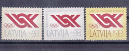 Latvia Lettland 1992 Olympic Comitee Mi#323-325 Mint Never Hinged - Lettonie