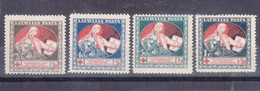 Latvia Lettland 1920 Red Cross Mi#51-54 Mint Hinged - Latvia