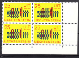 Liechtenstein 1965 Mi#458 Mint Never Hinged Piece Of 4 - Neufs