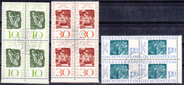 Liechtenstein 1965 Mi#455-457 Used Piece Of 4 - Gebruikt