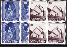 Liechtenstein 1964 Mi#445,446 Mint Never Hinged Piece Of 4 - Unused Stamps