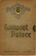 1913 1914 GAUMONT PALACE LE PLUS GRAND CINEMA DE MONDE LA VOIX DE LA PATRIE GD FILM PATRIOTIQUE - Programma's