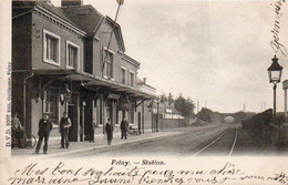 Feluy  Station  Animée Voyagé En 1908 - Seneffe