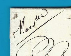 1761 « Marslle »de Marseille Pour Real Dideron Ainé à Grenoble  B.E.VOIR SCANS - ....-1700: Precursori