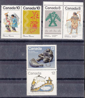 Canada 1975, 1976, 1977 Mi#587,588,637,638,676,677 Mint Never Hinged - Ungebraucht
