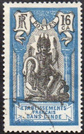 Inde Obl. N°  92 - Dieu BRAMA 16ca Bleu Et Noir - Used Stamps