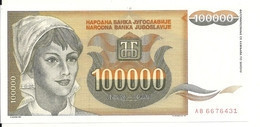 YOUGOSLAVIE 100000 DINARA 1993 UNC P 118 - Yugoslavia