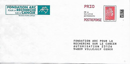 FONDATION ARC  Enveloppe PAP Repiquage Marianne Yseult  (325853)  /AUTORISATION 23126 // - PAP: Antwort