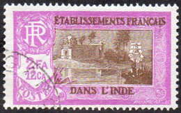 Inde Obl. N°  99 Temple Près De PONDICHERY 1fa12ca Lilas Et Brun - Used Stamps