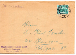 58100 - Berlin - 1956 - 7Pfg Bauten EF A DrucksBf BERLIN -> Hannover, M. Inhalt - Storia Postale