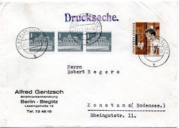 58107 - Berlin - 1961 - 7Pfg Jugend MiF A DrucksBf BERLIN -> Konstanz - Storia Postale