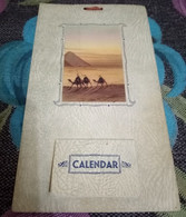 Egypt 1943 , Rare Item .. VIntage Calendar Of The Pyramids And Camels  , Dolab - Grand Format : 1941-60