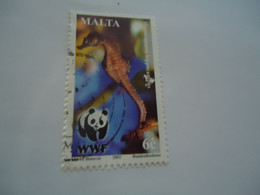 MALTA   USED   STAMPS   FISH   FISHES WWF - Gebruikt