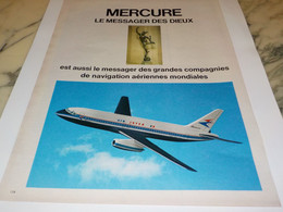 ANCIENNE PUBLICITE AVION MERCURE AVEC AIR INTER 1971 - Andere