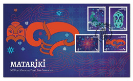 New Zealand 2022 New *** Matariki , Pleiades Star Cluster, Astronomy, Space, Stamp FDC (**) - Cartas & Documentos